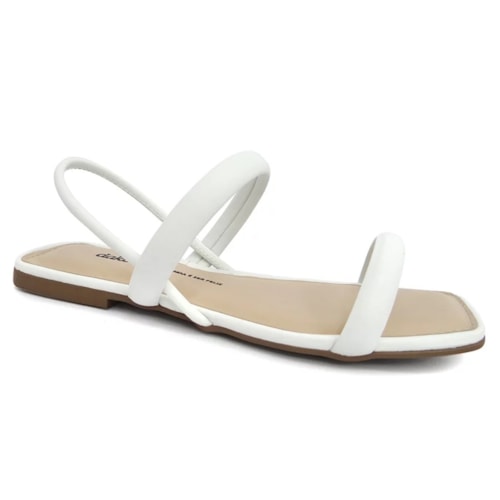 Sandalia Dakota Rasteira Feminina Z9442 White