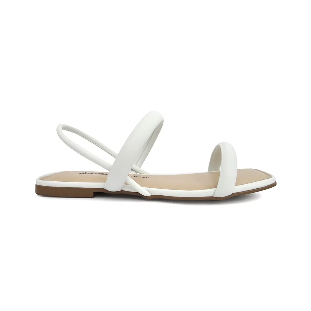 Sandália Dakota Rasteira Feminina Z9442 White Sandália Dakota Rasteira Feminina Z9442 White