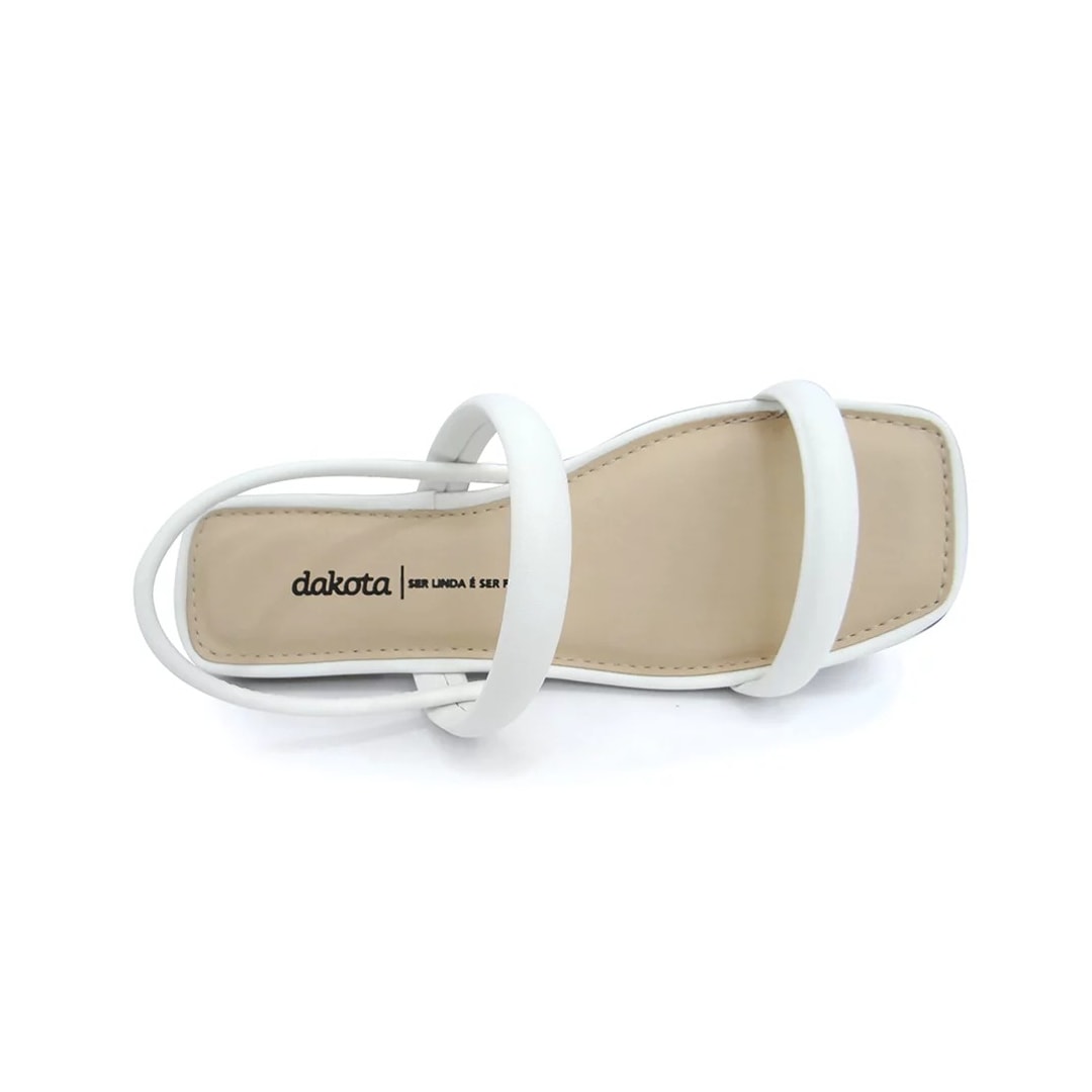 Sandália Dakota Rasteira Feminina Z9442 White Sandália Dakota Rasteira Feminina Z9442 White