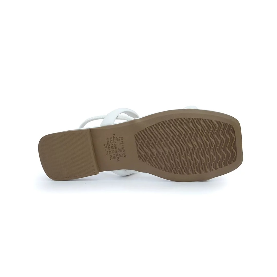 Sandália Dakota Rasteira Feminina Z9442 White Sandália Dakota Rasteira Feminina Z9442 White