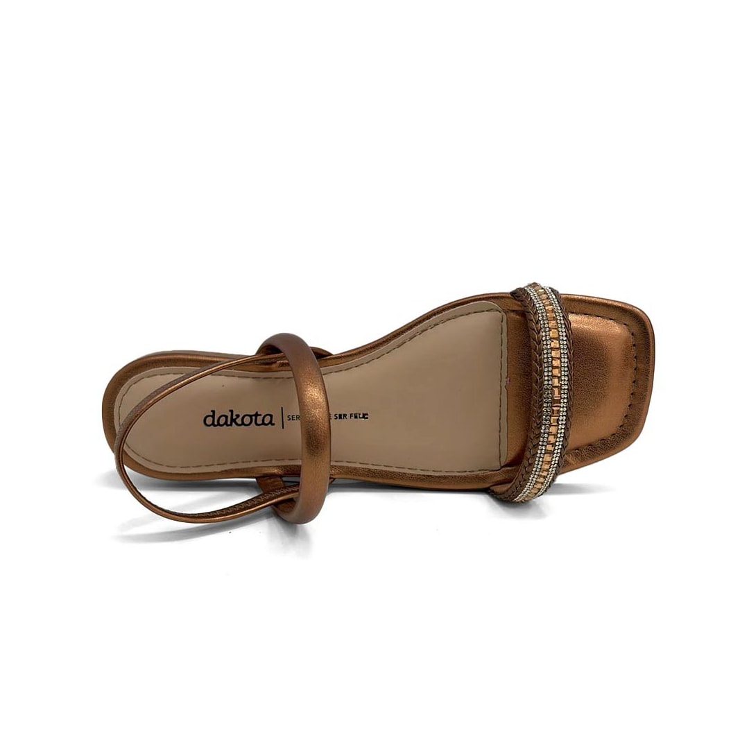 Sandália Dakota Rasteira Metalizada Y8892 Bronze Sandália Dakota Rasteira Metalizada Y8892 Bronze