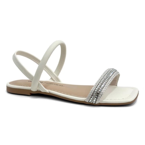 Sandália Dakota Rasteira Metalizada Y8892 Creme