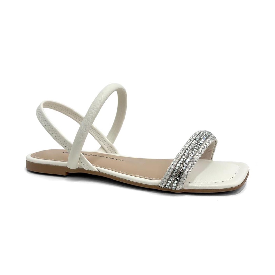 Sandália Dakota Rasteira Metalizada Y8892 Creme Sandália Dakota Rasteira Metalizada Y8892 Creme