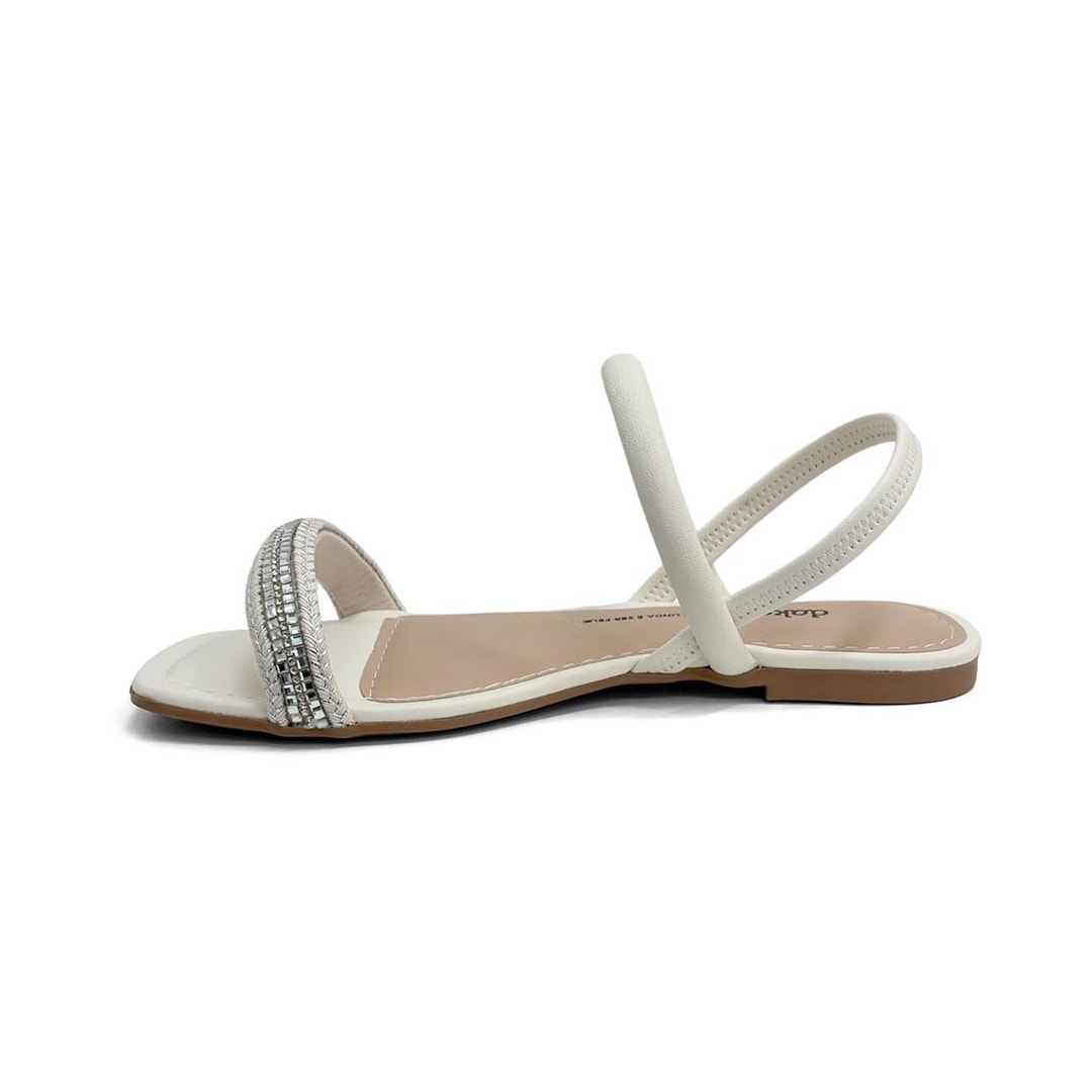 Sandália Dakota Rasteira Metalizada Y8892 Creme Sandália Dakota Rasteira Metalizada Y8892 Creme