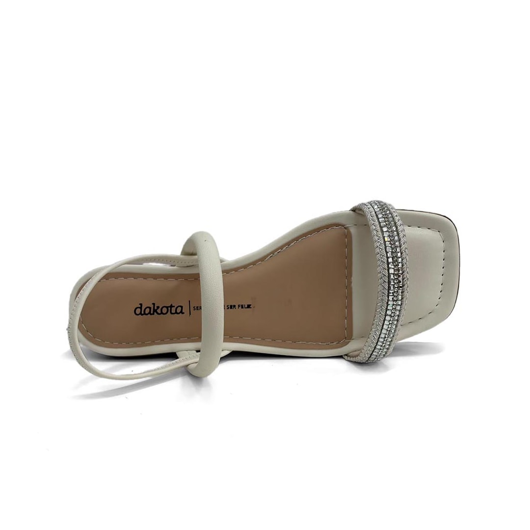 Sandália Dakota Rasteira Metalizada Y8892 Creme Sandália Dakota Rasteira Metalizada Y8892 Creme