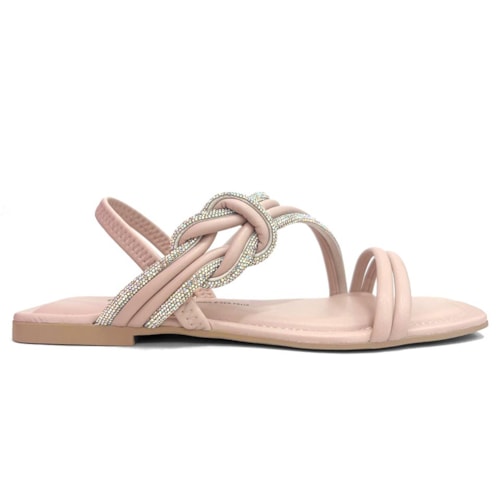 Detalhe - Sandália Dakota Rasteira Y7901 Pessego