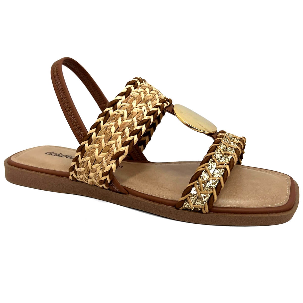 Sandália Dakota Rasteira Y8102 Ouro Sandália Dakota Rasteira Y8102 Ouro
