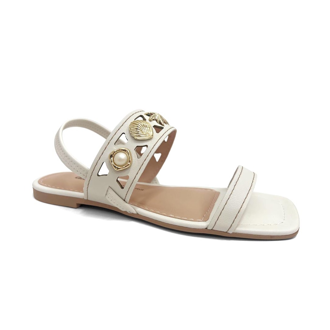 Sandália Dakota Rasteira Y9616 White Sandália Dakota Rasteira Y9616 White