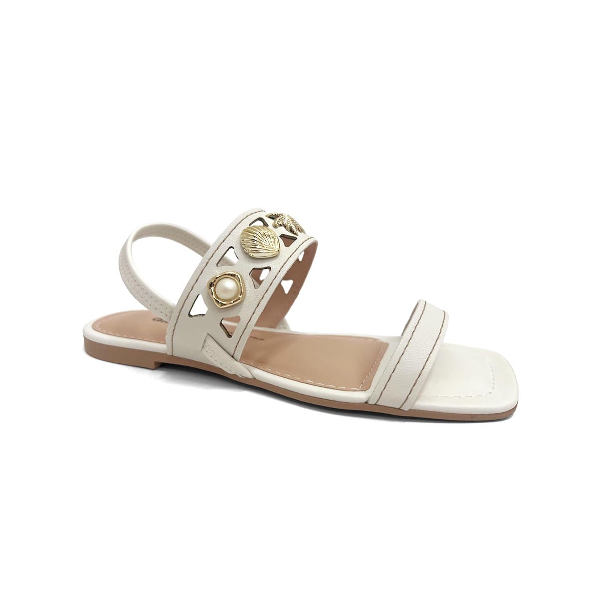 Sandália Dakota Rasteira Y9616 White Sandália Dakota Rasteira Y9616 White