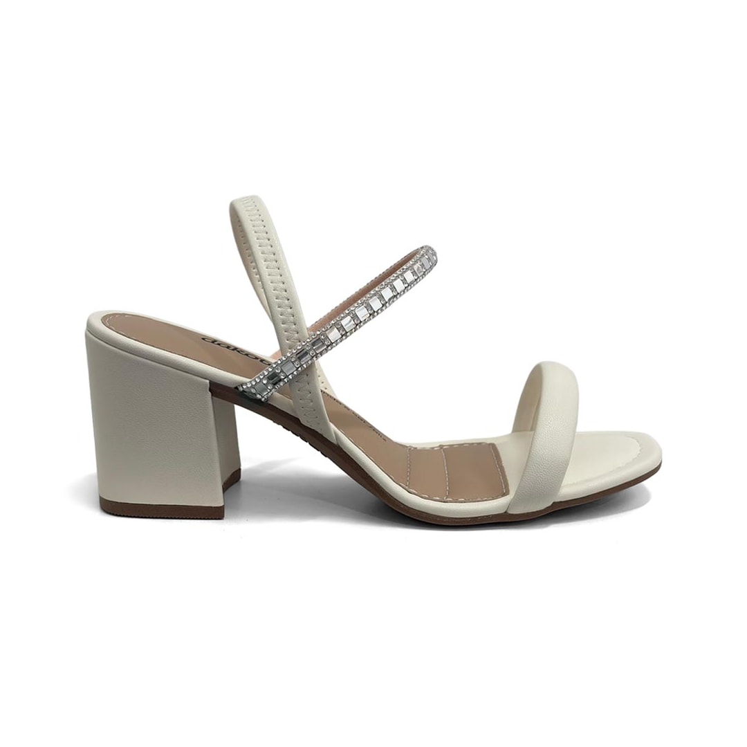 Sandália Dakota Salto Bloco Bege Y9962 Off White Sandália Dakota Salto Bloco Bege Y9962 Off White