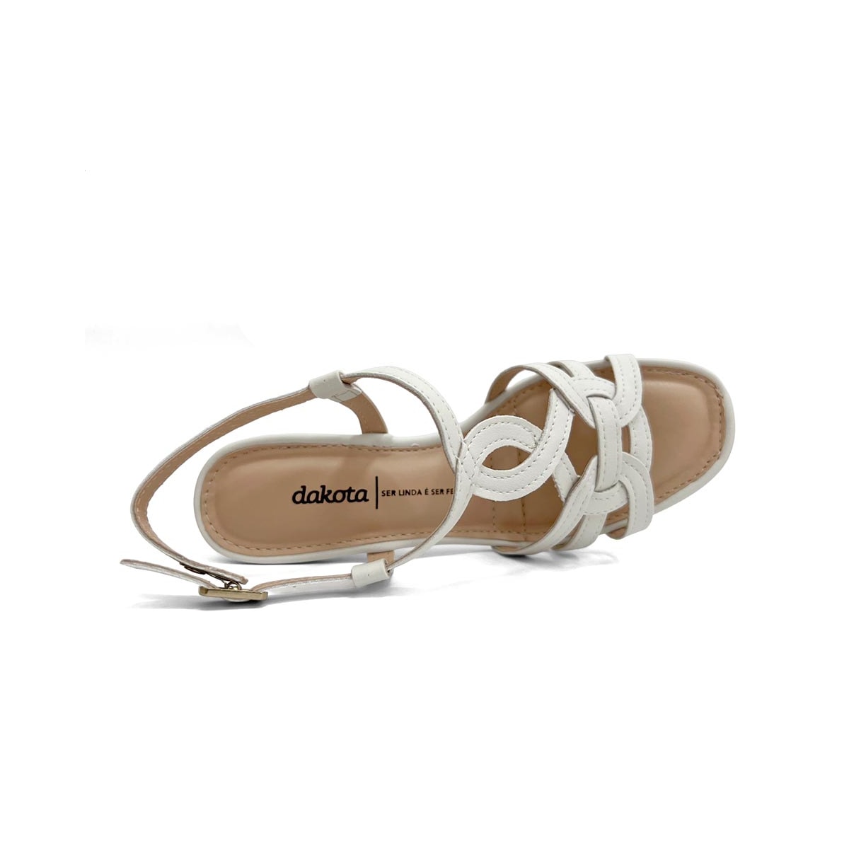 Sandália Dakota Salto Bloco Db111 White Sandália Dakota Salto Bloco Db111 White