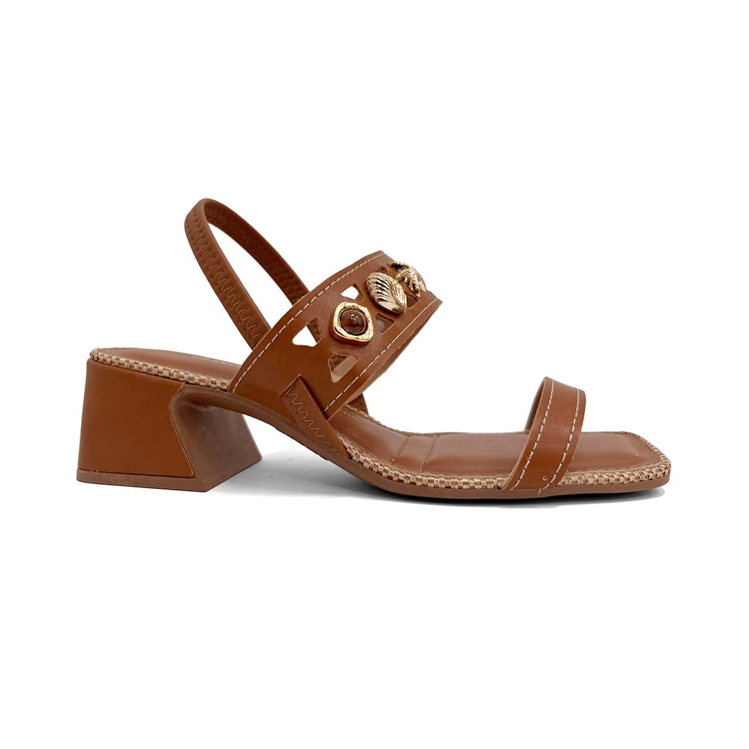 Sandália Dakota Salto Bloco Db231 Caramelo