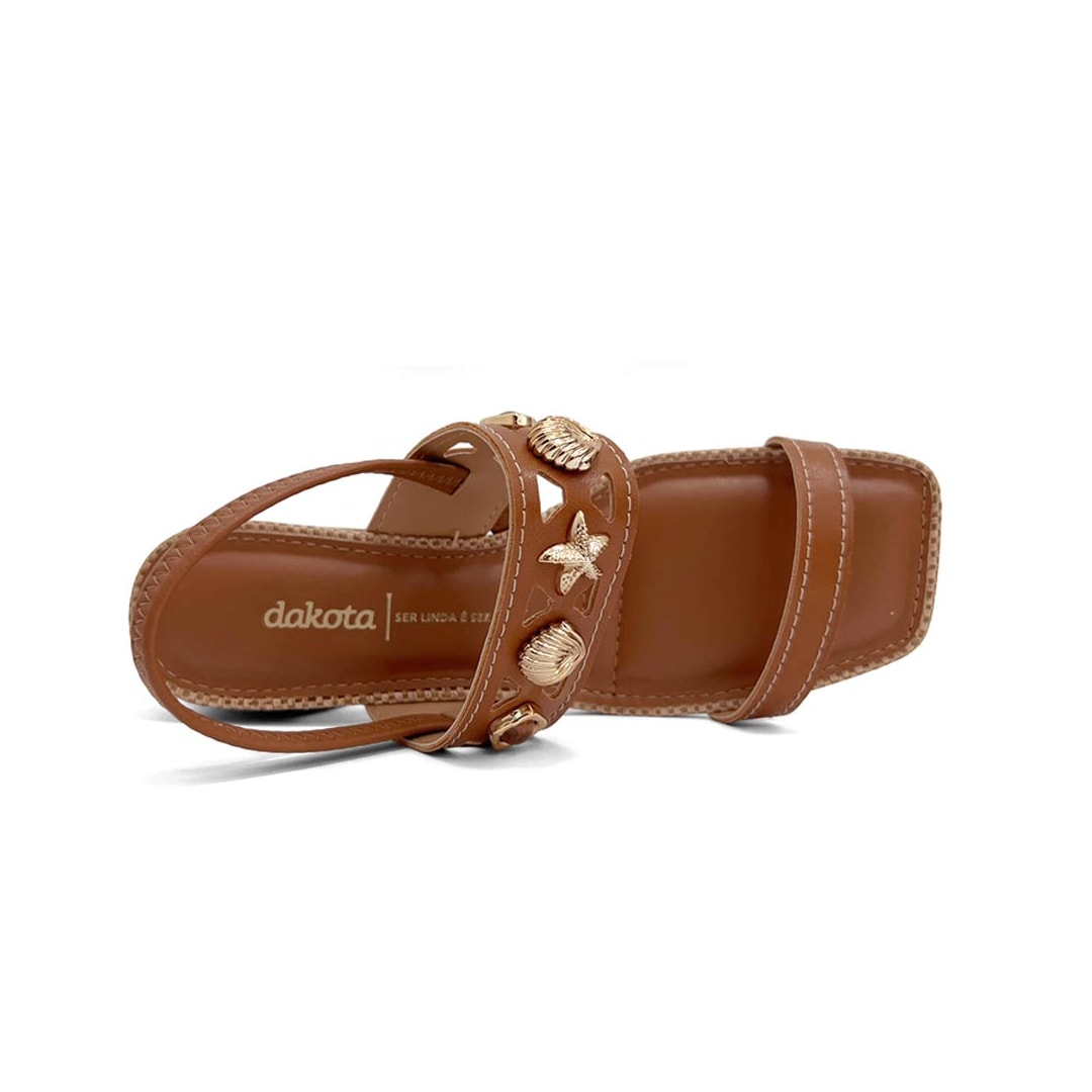 Sandália Dakota Salto Bloco Db231 Caramelo Sandália Dakota Salto Bloco Db231 Caramelo