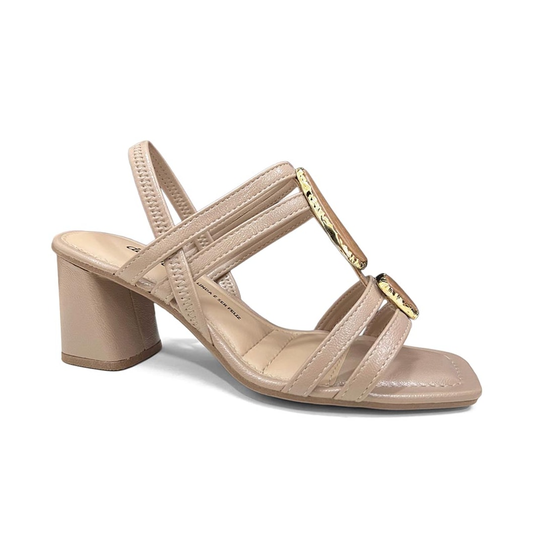 Sandália Dakota Salto Bloco Db661 Capuccino