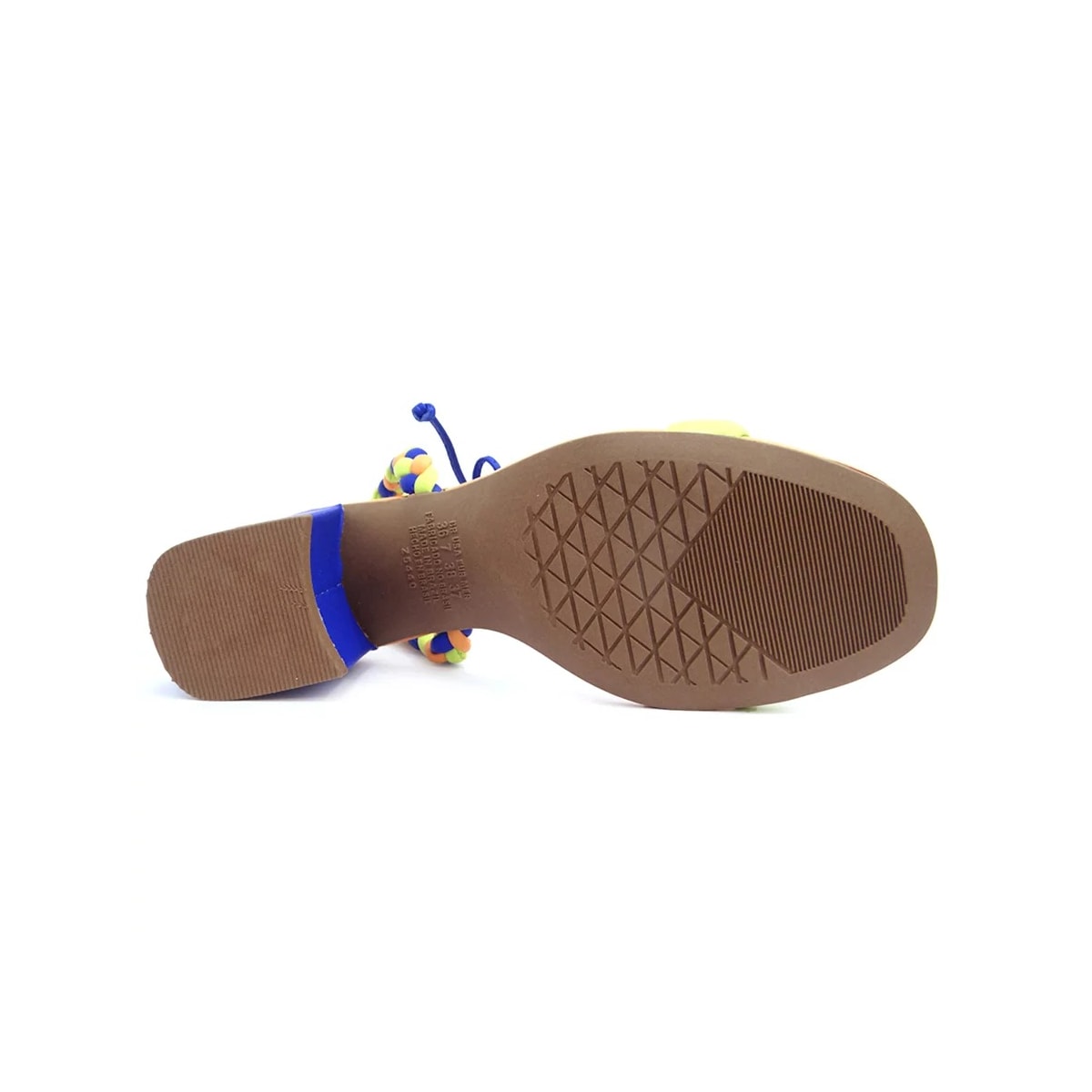 Sandália Dakota Salto Bloco Medio Y0443 Lima/Azul/Tangerina Sandália Dakota Salto Bloco Medio Y0443 Lima/Azul/Tangerina