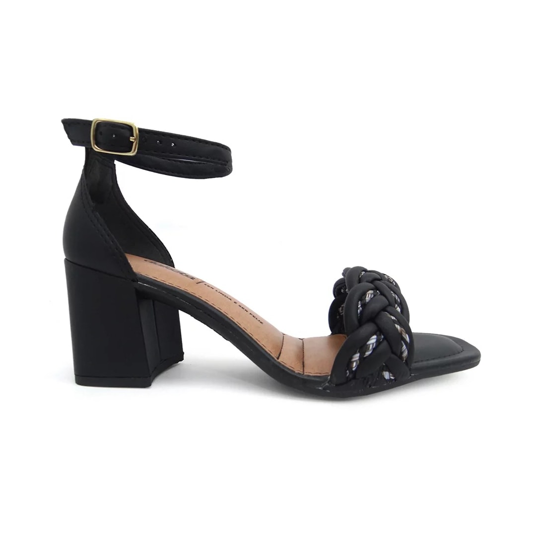 Sandália Dakota Salto Bloco Medio Y0474 Preto