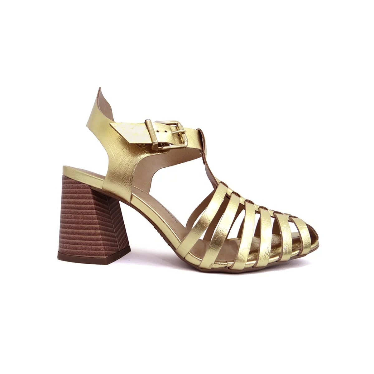 Sandália Dakota Salto Bloco Y0561 Ouro Sandália Dakota Salto Bloco Y0561 Ouro