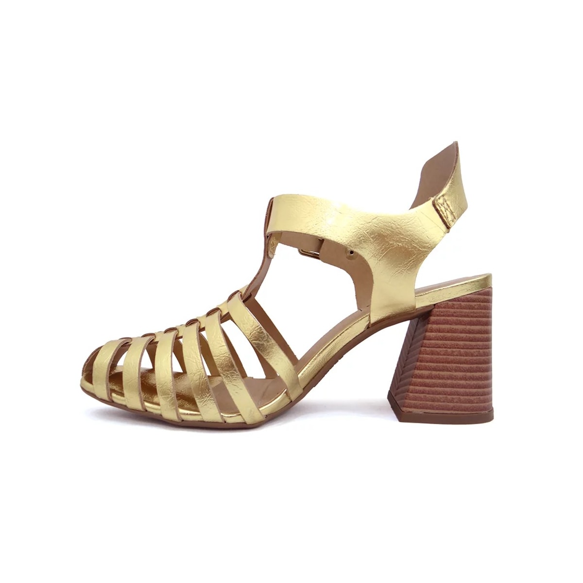 Sandália Dakota Salto Bloco Y0561 Ouro Sandália Dakota Salto Bloco Y0561 Ouro