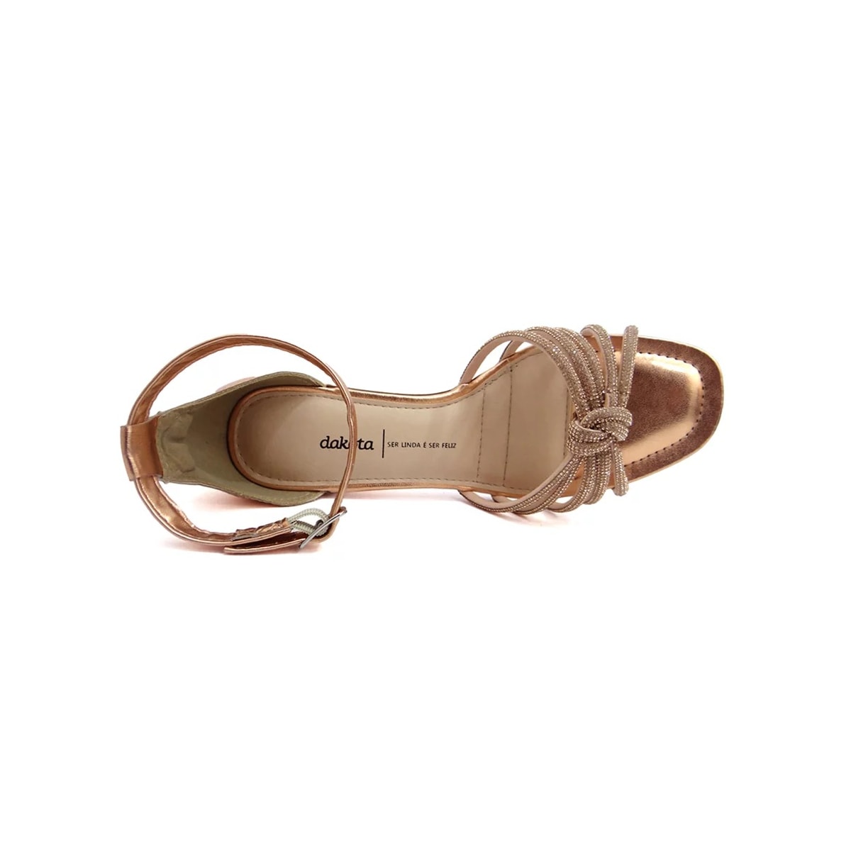 Sandália Dakota Salto Bloco Y0691 Metal Rose Sandália Dakota Salto Bloco Y0691 Metal Rose