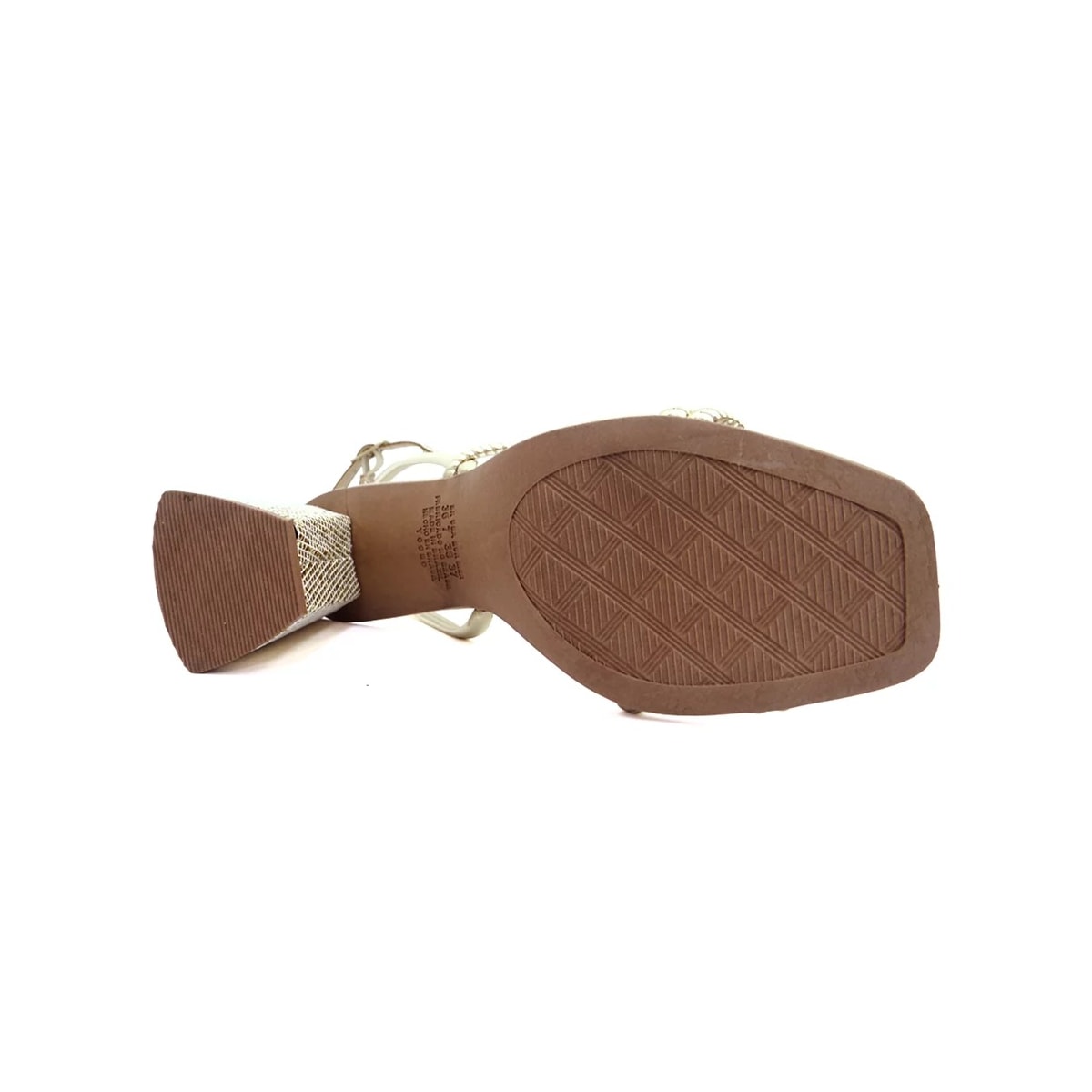 Sandália Dakota Salto Bloco Y0982 Metal Champagner Sandália Dakota Salto Bloco Y0982 Metal Champagner