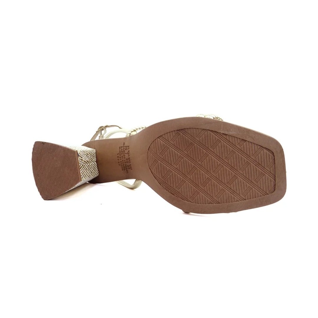 Sandália Dakota Salto Bloco Y0982 Metal Champagner Sandália Dakota Salto Bloco Y0982 Metal Champagner