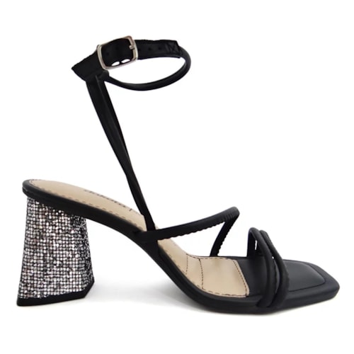 Detalhe - Sandália Dakota Salto Bloco Y0982 Preto