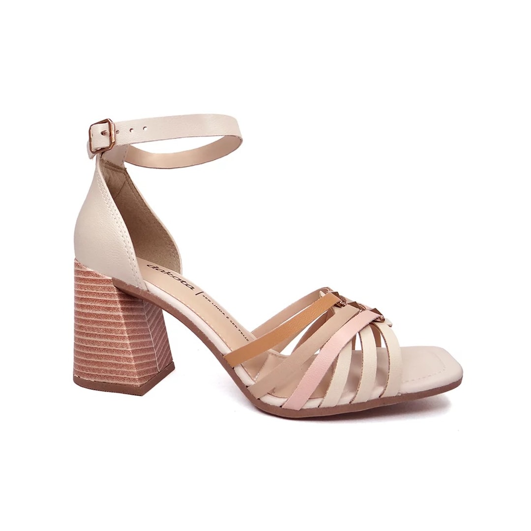 Sandália Dakota Salto Bloco Y6412 Tule Sandália Dakota Salto Bloco Y6412 Tule