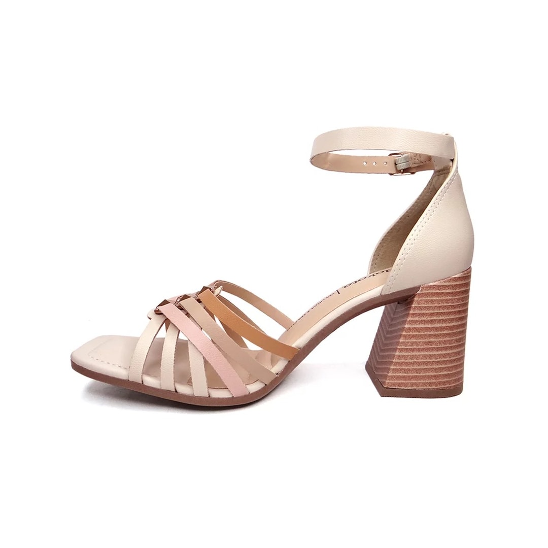 Sandália Dakota Salto Bloco Y6412 Tule