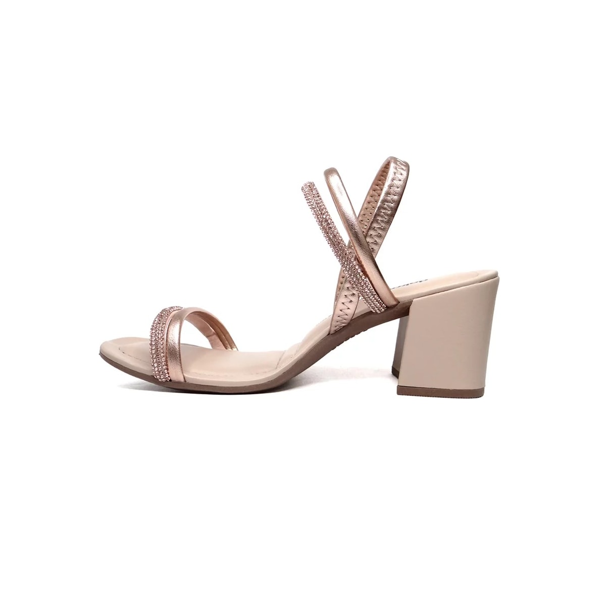 Sandália Dakota Salto Bloco Y6875 Metal Rose Sandália Dakota Salto Bloco Y6875 Metal Rose