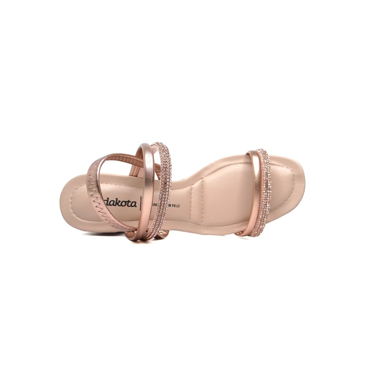 Sandália Dakota Salto Bloco Y6875 Metal Rose Sandália Dakota Salto Bloco Y6875 Metal Rose