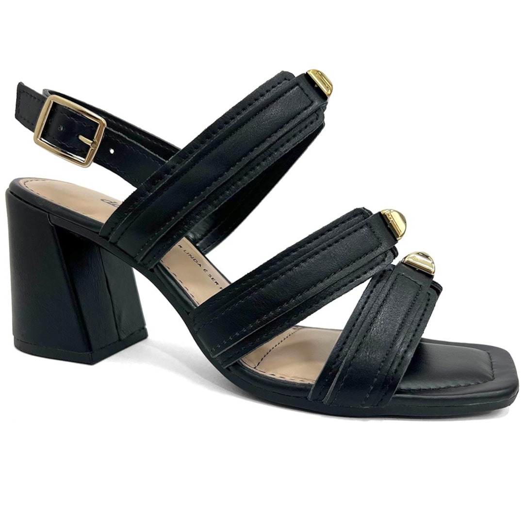 Sandália Dakota Salto Bloco Y7298 Preto