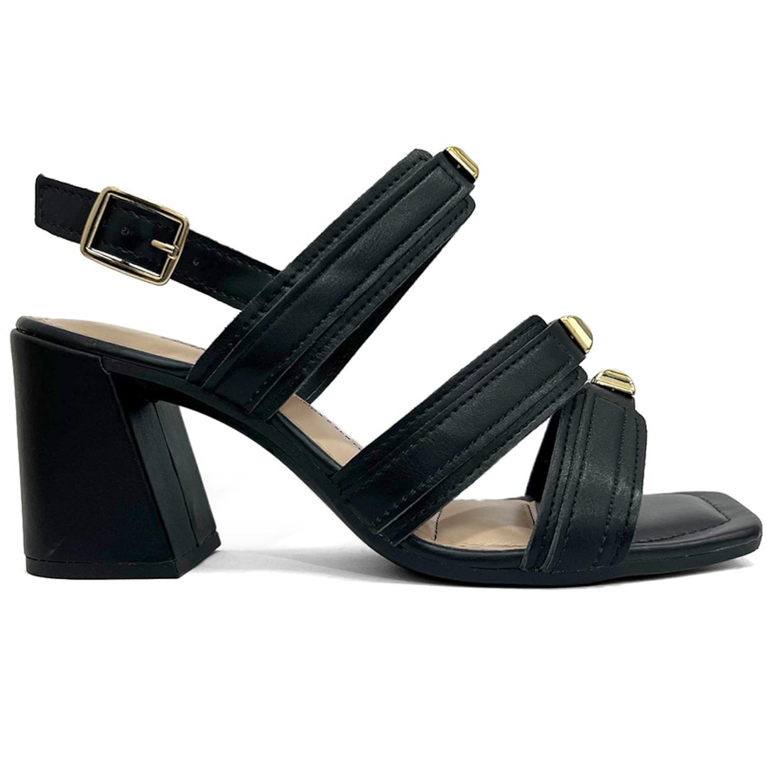 Sandália Dakota Salto Bloco Y7298 Preto