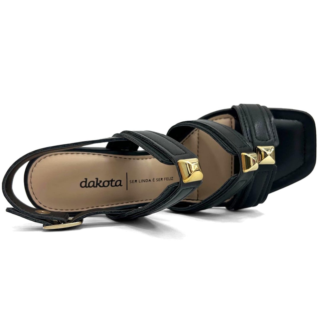 Sandália Dakota Salto Bloco Y7298 Preto