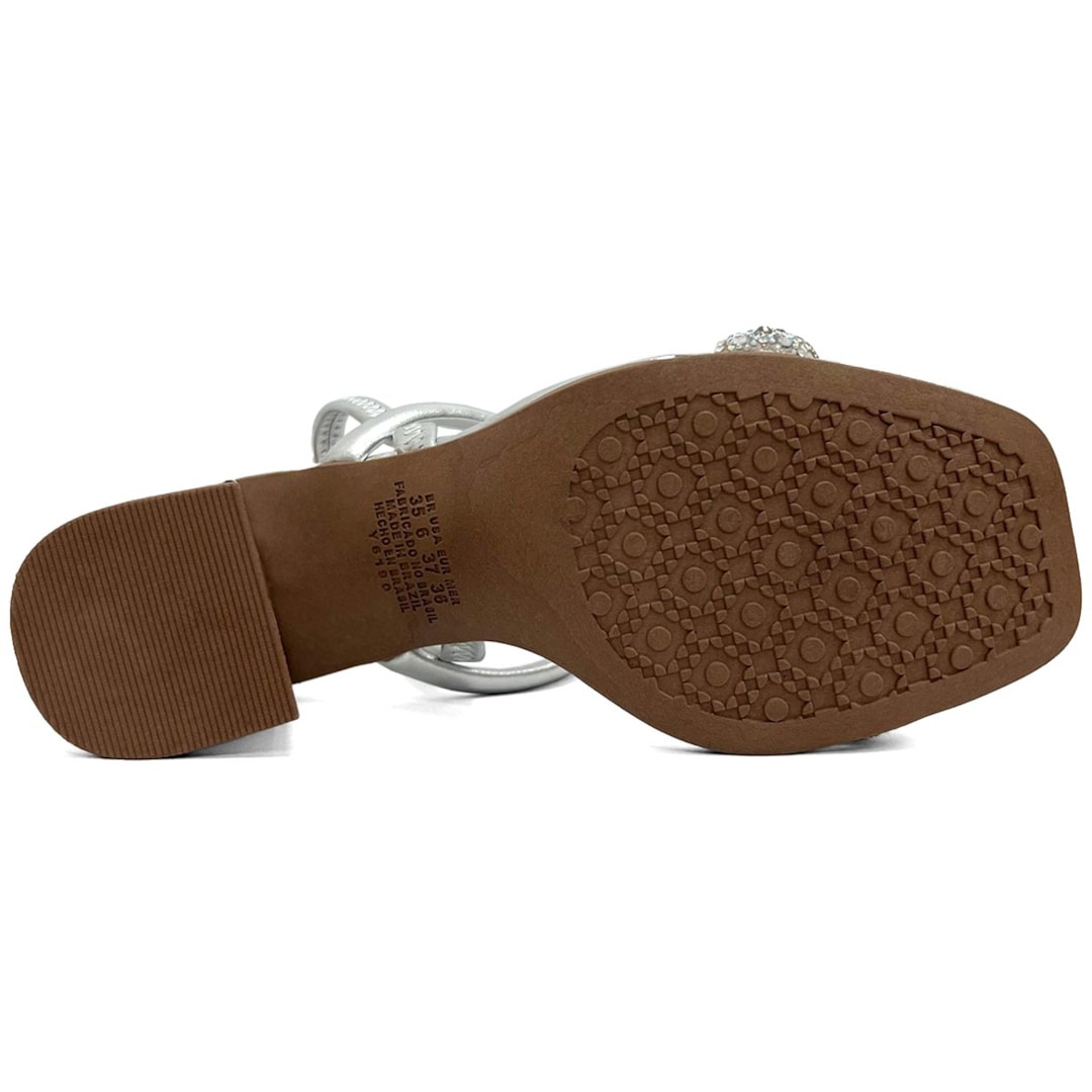 Sandália Dakota Salto Bloco Y7641 Prata