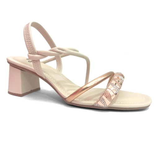 Sandália Dakota Salto Bloco Y7672 Rose