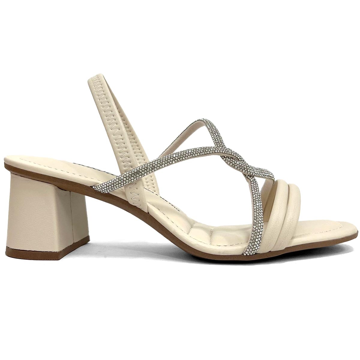 Sandália Dakota Salto Bloco Y7912 Tule