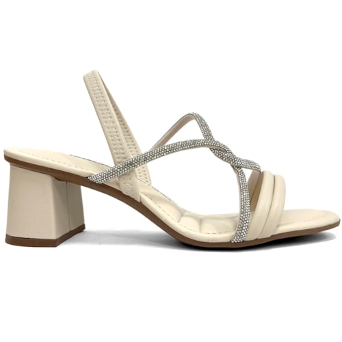 Detalhe - Sandália Dakota Salto Bloco Y7912 Tule