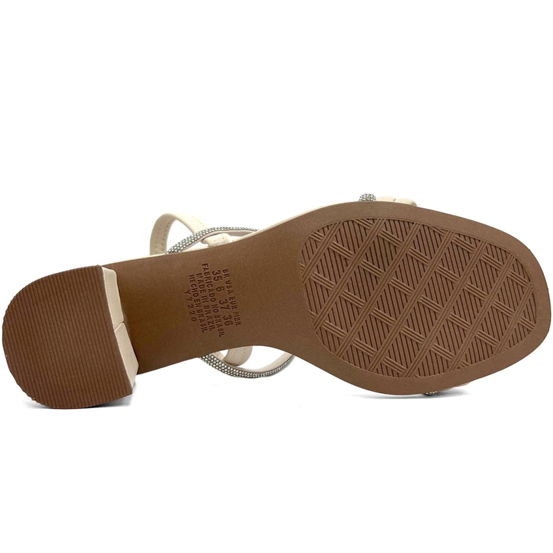 Sandália Dakota Salto Bloco Y7912 Tule