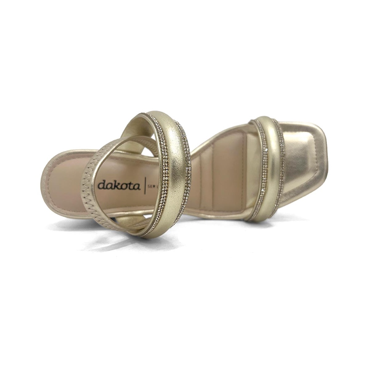 Sandália Dakota Salto Bloco Y8361 Champagne