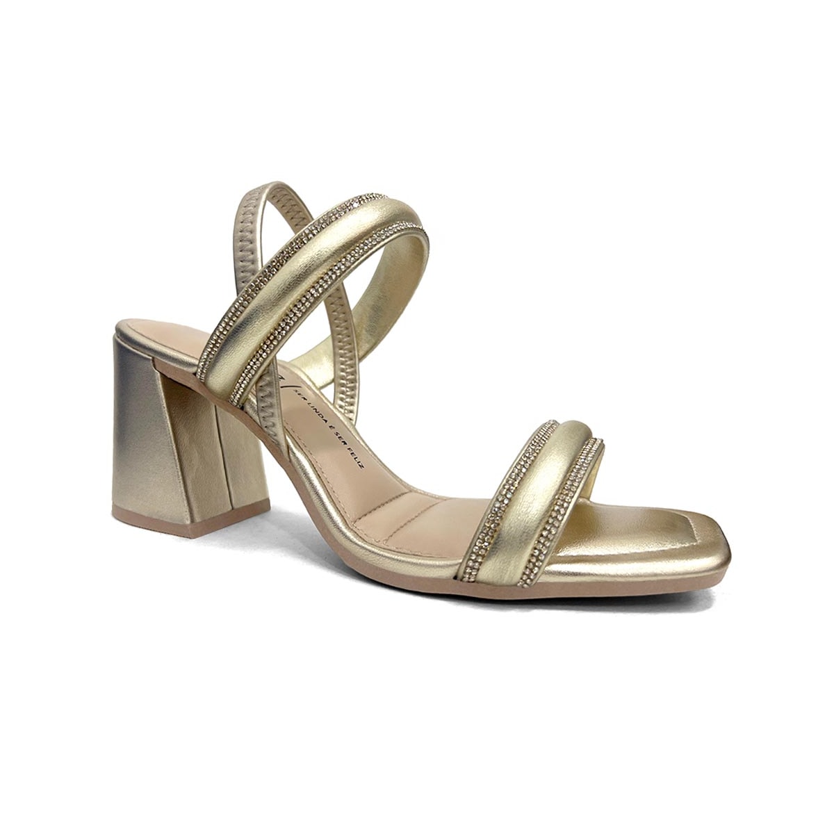 Sandália Dakota Salto Bloco Y8361 Champagne Sandália Dakota Salto Bloco Y8361 Champagne