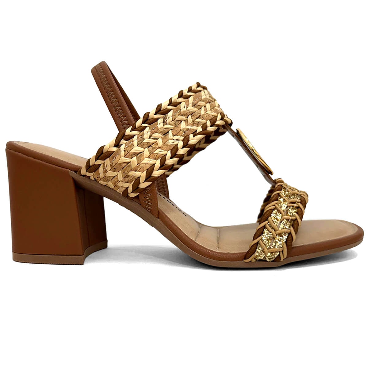 Sandália Dakota Salto Bloco Y8471 Natural Sandália Dakota Salto Bloco Y8471 Natural