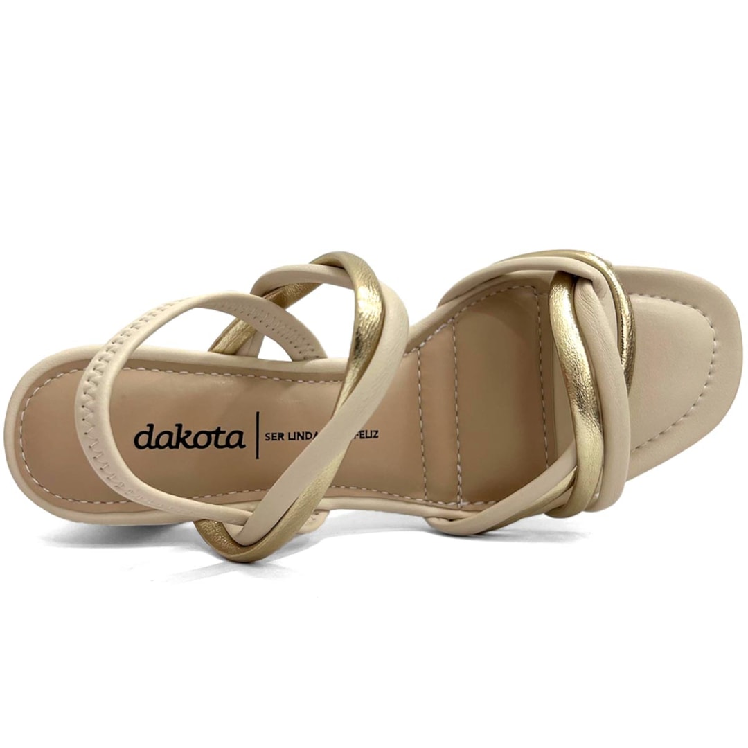 Sandália Dakota Salto Bloco Y8721 Tule