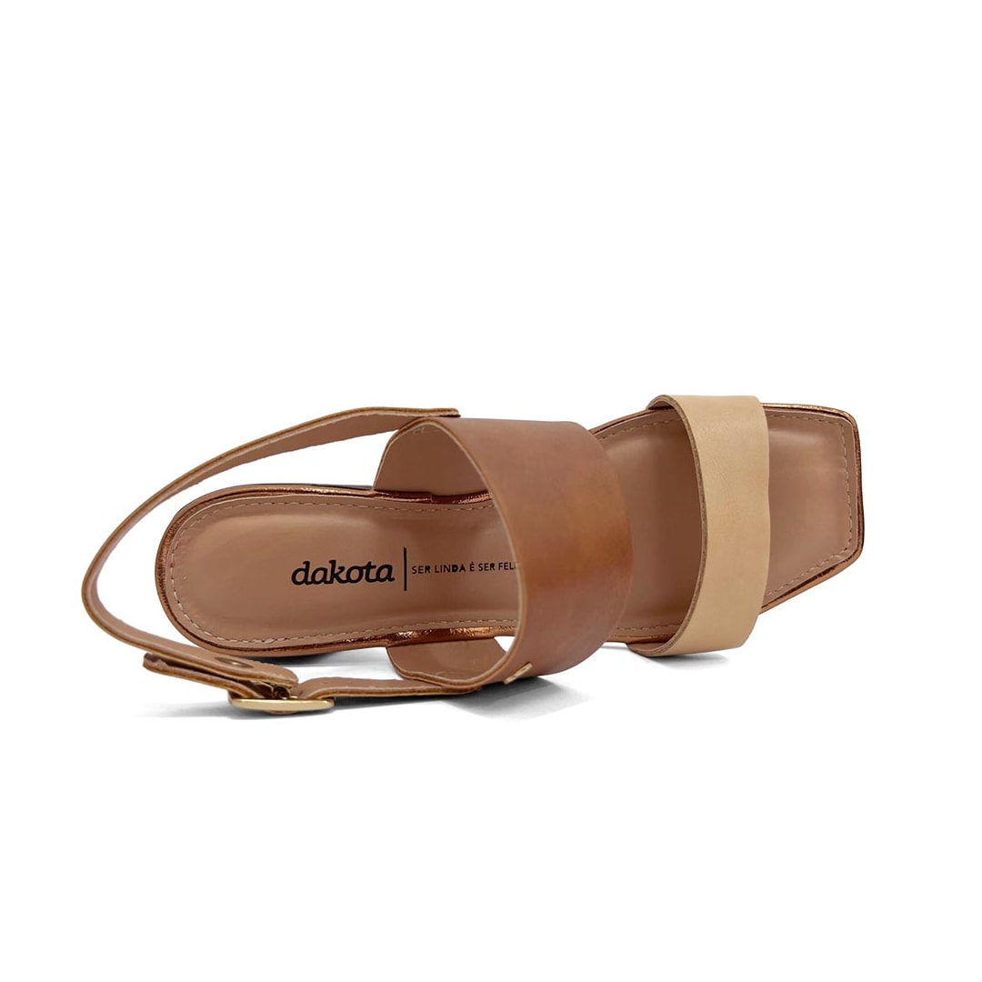 Sandália Dakota Salto Bloco Y9192 Granola Sandália Dakota Salto Bloco Y9192 Granola