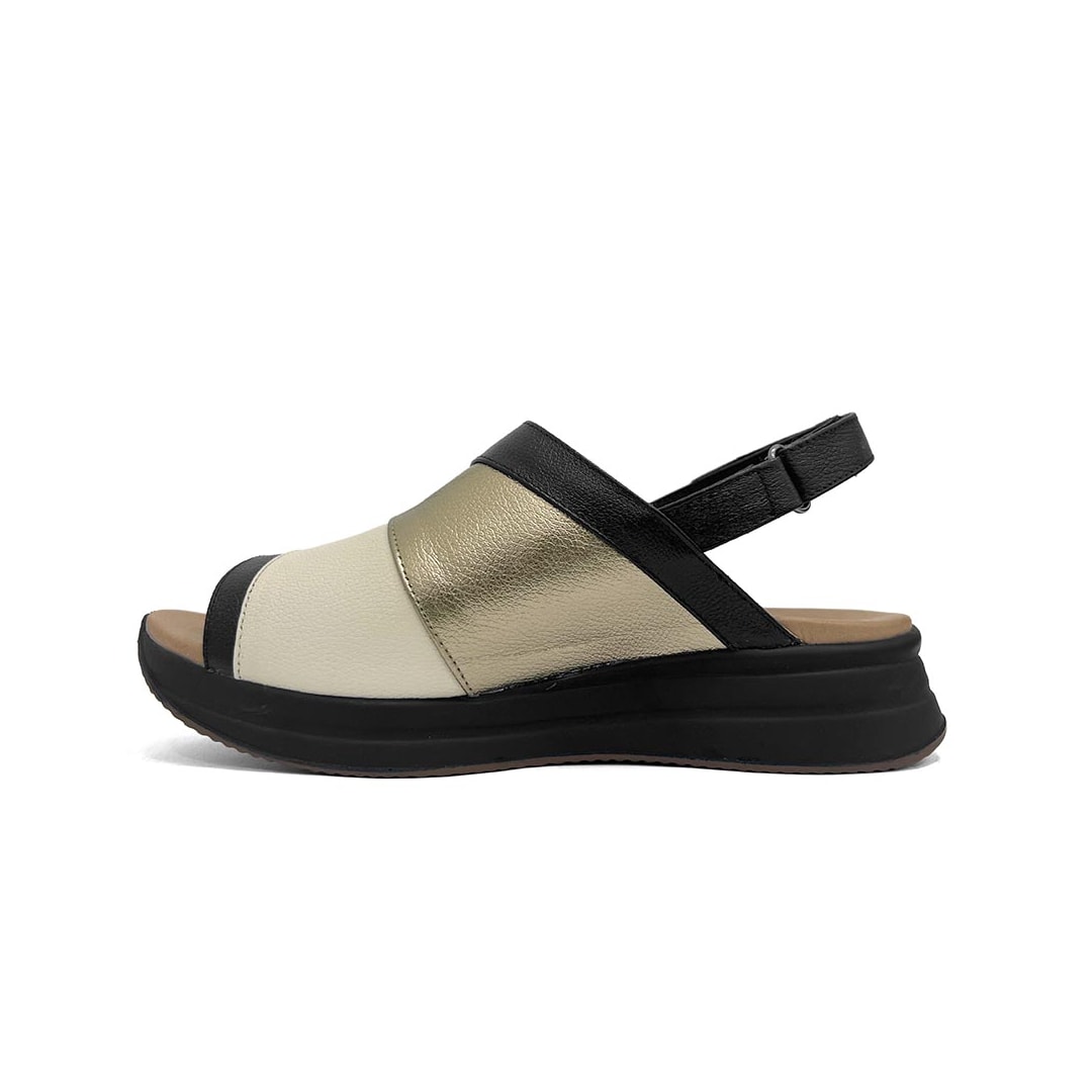 Sandália De Couro Anatômica Opananken 65112 Preto/OffWhite Sandália De Couro Anatômica Opananken 65112 Preto/OffWhite