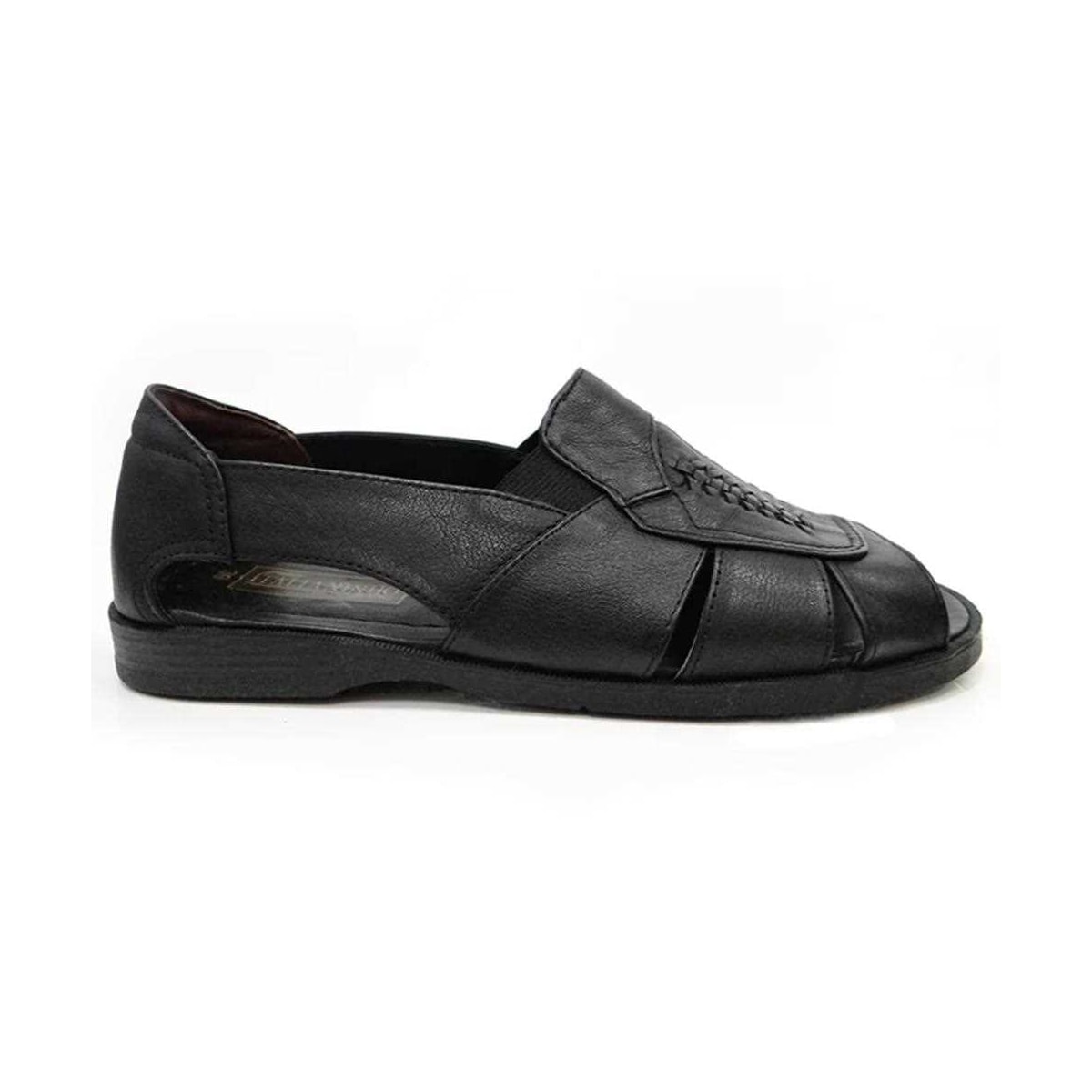 Sandália De Couro Legitimo -Italianinho Preto Sandália De Couro Legitimo -Italianinho Preto
