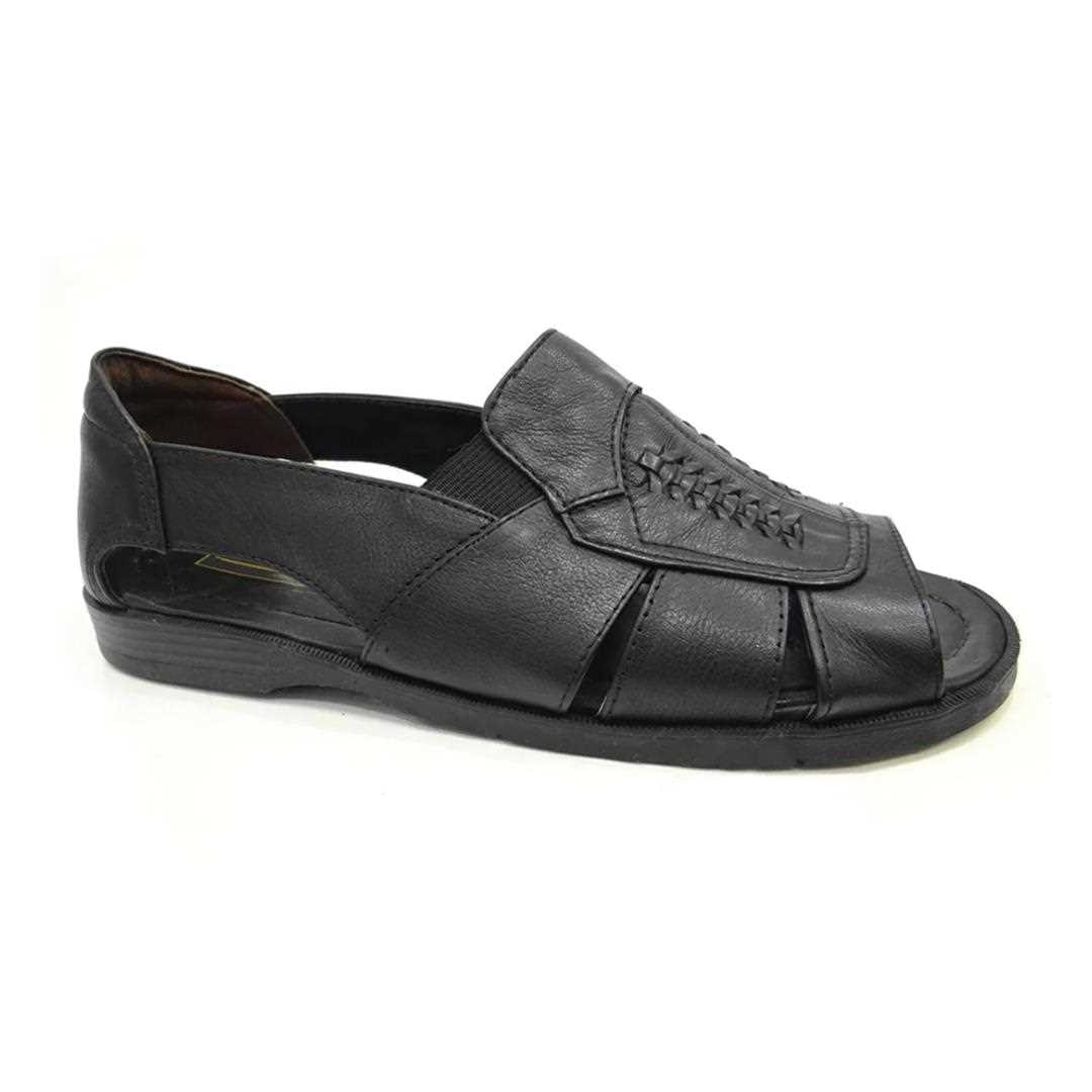 Sandália De Couro Legitimo -Italianinho Preto Sandália De Couro Legitimo -Italianinho Preto