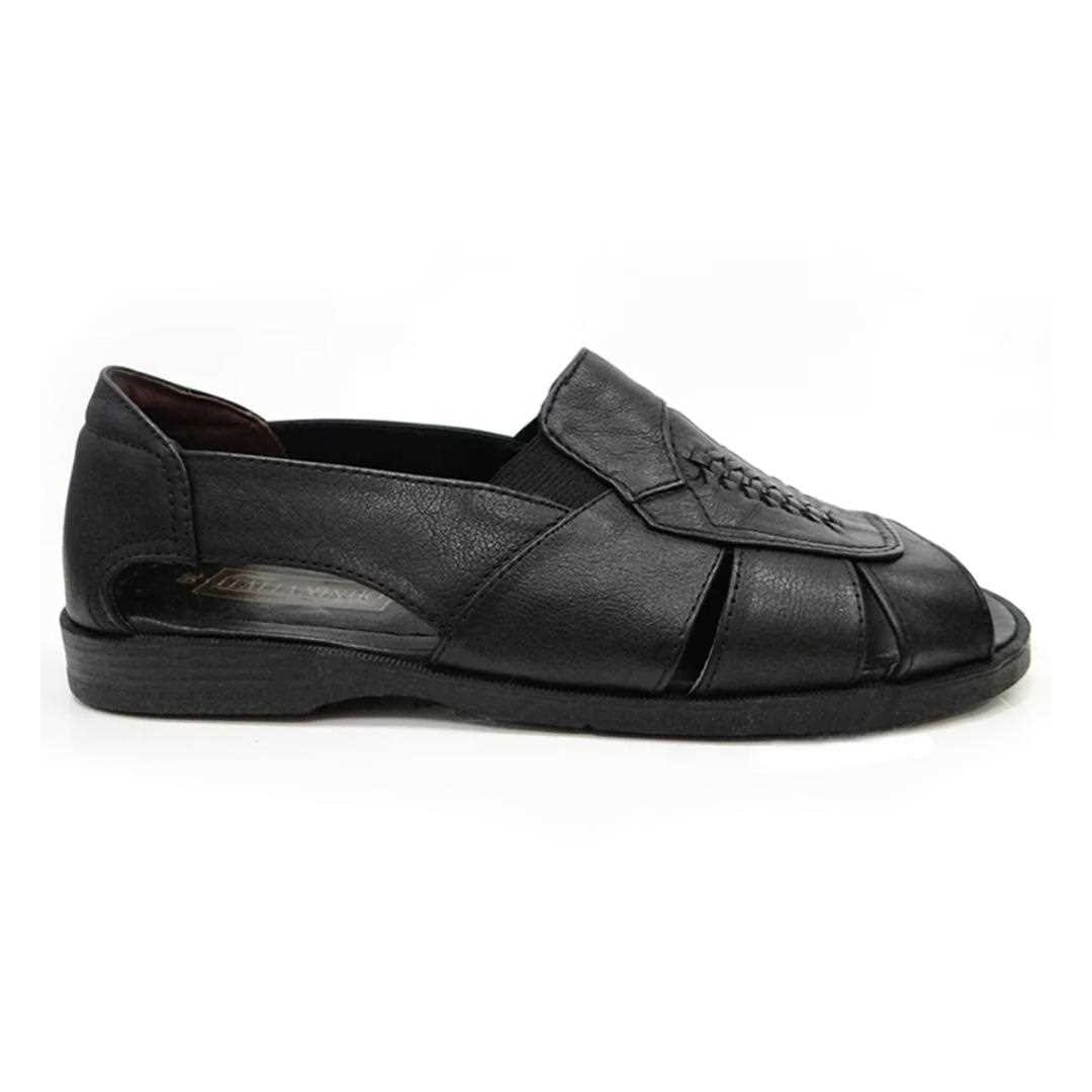 Sandália De Couro Legitimo -Italianinho Preto Sandália De Couro Legitimo -Italianinho Preto