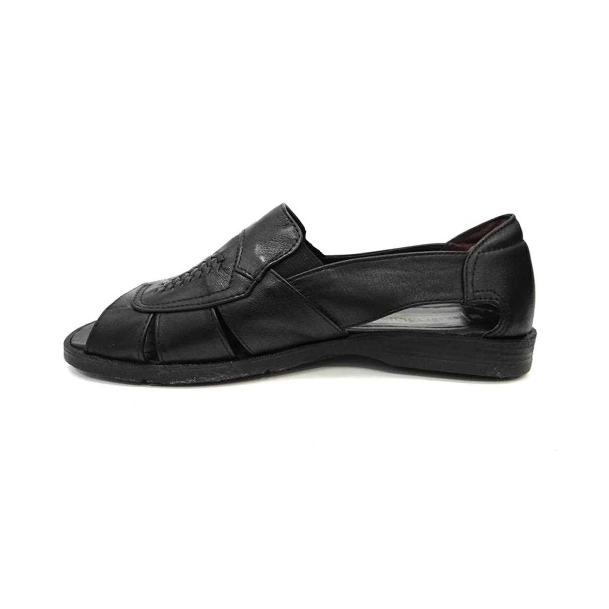 Sandália De Couro Legitimo -Italianinho Preto Sandália De Couro Legitimo -Italianinho Preto