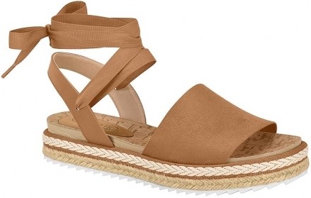 sandália beira rio espadrille caramelo