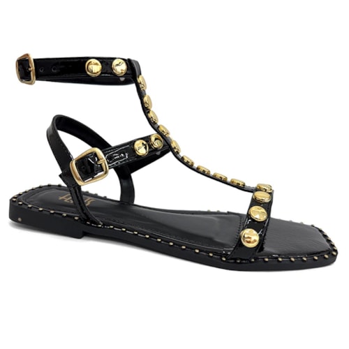 Sandália Flats Rasteira 3/521 Preto